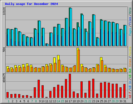 Daily usage for December 2024