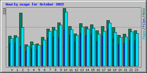 Hourly usage for October 2022